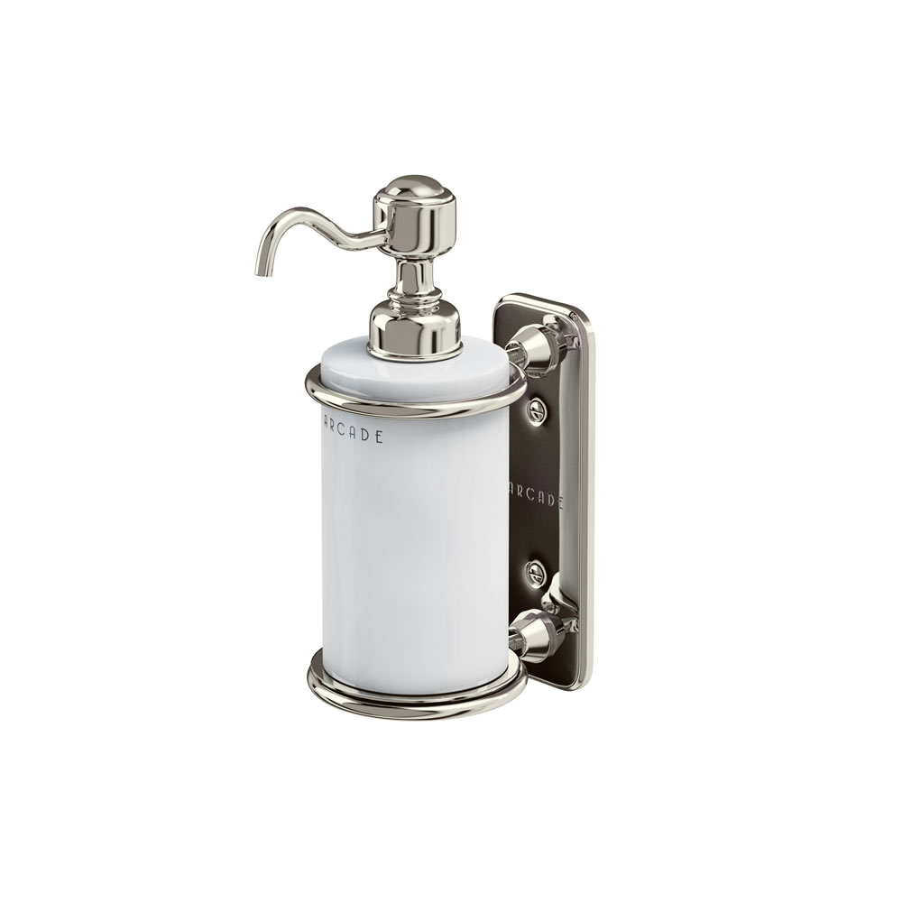 Arcade wall-mounted single soap dispenser ceramic